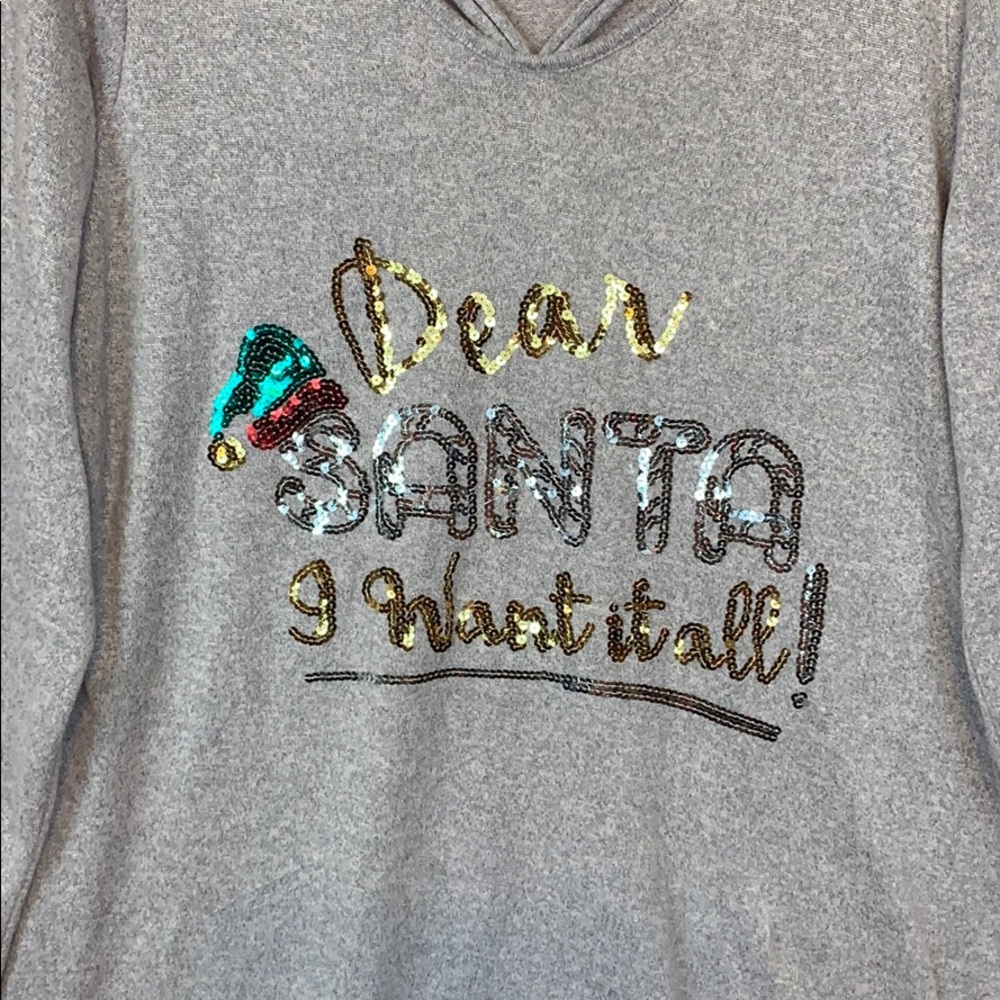 Bling Holiday Sweater “Dear Santa I Want It All”🎅🏻